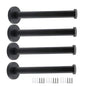 Wall Hooks Heavy Duty Coat Hooks Stainless Steel Clothes Hanger for Hanging Bathroom Towels Handbag Black 6-inch Length with 16mm Shank Dia - Pack of 4 - color: Black, size: 6" Length 16mm Shank