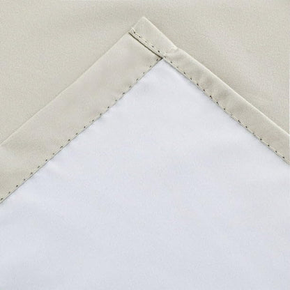 Diamond Home Linens Set of 2 100% Blackout Insulated Rod Pocket Kitchen Curtain Tiers for Small Windows 27" W x 36" L, Beige - color: Beige, size: 27"W x 36"L (Pack of 2)