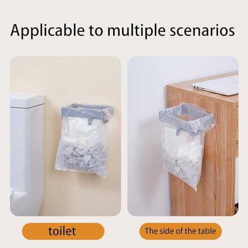 Foldable Trash Bag Holder - 2Pcs Wall Mounted Foldable Kitchen Trash Can Rack, Multifunctional Portable Hanging TrashHolder, for Cupboards Kitchen Cabinets Doors Toilets (Mix) - color: Mix