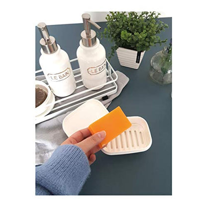 LENITH Travel Soap Dish Soap Case Holder Portable Clear Soap Container Box Bathroom/Gym Shower/Outdoor Camping (Square White) - color: Square White