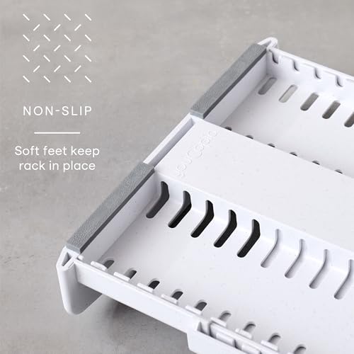 YouCopia StoreMore Expandable Pan + Lid Rack, Pot Lid Organizer, Adjustable - size: 12.5"-22" Premium
