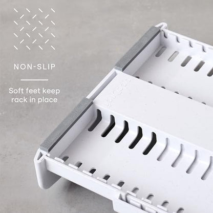 YouCopia StoreMore Expandable Pan + Lid Rack, Pot Lid Organizer, Adjustable - size: 12.5"-22" Premium