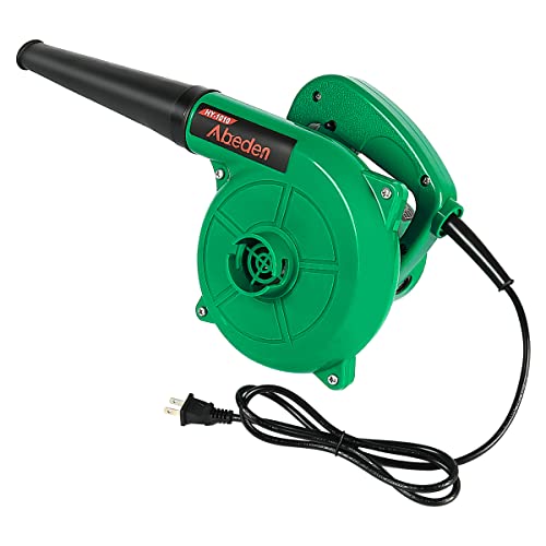 Abeden Corded Electric Leaf Blower, 400W 110V, 120CFM/200MPH, 2 Speed 2 in 1 Blower & Vacuum, Lightweight Handheld Portable Sweeper for Lawn,Patio, Leaves, Dust & Snow,Ideal for Seniors & Kids - color: Green