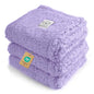 1 Pack 3 Calming Blankets Fluffy Premium Fleece Pet Blanket Soft Sherpa Throw for Dog Puppy Cat Purple Large (41" x31") - color: Purple, size: Large (Pack of 3)