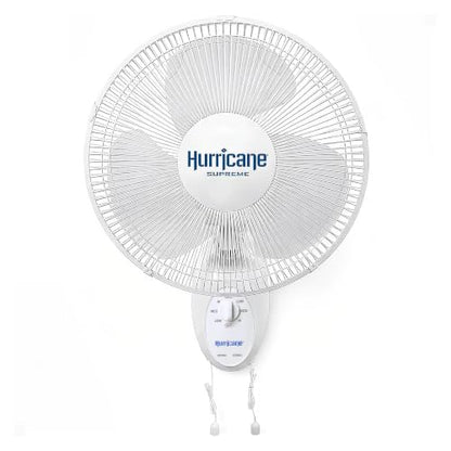 Hurricane Supreme 12” Portable Oscillating Wall Mount Fan, Space Saving, Powerful, and Quiet 3 Speed Airflow, Adjustable Tilt for Home and Workshop - style: 12" Supreme