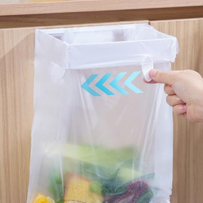 Foldable Trash Bag Holder - 2Pcs Wall Mounted Foldable Kitchen Trash Can Rack, Multifunctional Portable Hanging TrashHolder, for Cupboards Kitchen Cabinets Doors Toilets (Mix) - color: Mix
