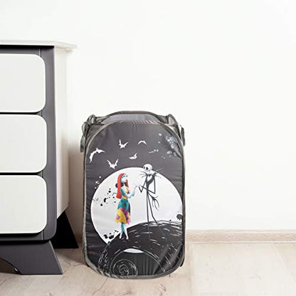 Jay Franco Disney Nightmare Before Christmas Jack & Sally Pop Up Hamper - Mesh Laundry Basket/Bag with Durable Handles (Official Disney Product) - color: Nightmare Before Christmas
