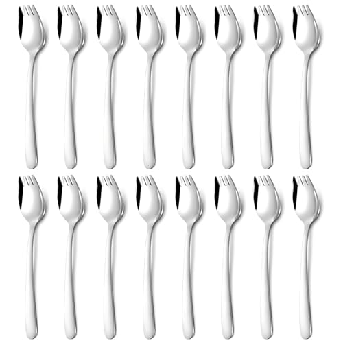 Hunnycook 16-Piece Sporks - Stainless Steel Sporks, 7.2 Inch Metal Spork Set for Pasta, Soup, Dessert, Household Use, Camping, Hiking - size: 7.2 inch - 16 piece set