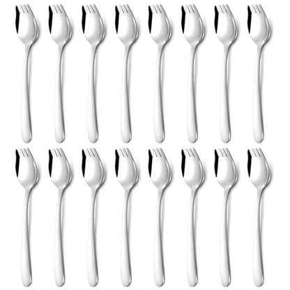 Hunnycook 16-Piece Sporks - Stainless Steel Sporks, 7.2 Inch Metal Spork Set for Pasta, Soup, Dessert, Household Use, Camping, Hiking - size: 7.2 inch - 16 piece set