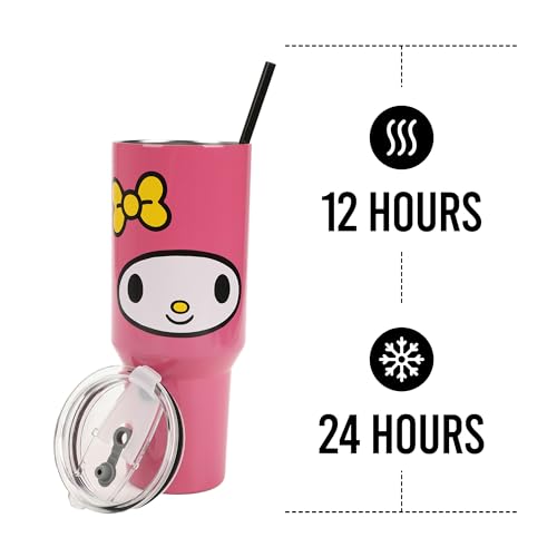 Bioworld My Melody 40 Oz Stainless Steel Tumbler with Handle - color: My Melody Face