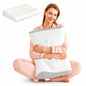 Lavender Contoured Memory Foam Pillow,White Gray, 3.9" | Designed for side & back sleepers; ergonomic cervical support; lavender-scented memory foam; breathable cover for cool sleep