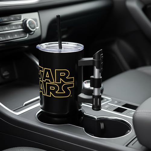 Bioworld Star Wars 40 Oz Stainless Steel Tumbler With Sculpted Lightsaber Handle - color: Star Wars Logo