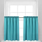 Valea Home Waffle Weave Textured Bathroom Window Curtains Water Repellent Short Curtains Window Covering Half Window Curtains Kitchen Tiers 36 inch Length, Turquoise, Set of 2 - color: Turquoise, size: 36"W x 36"L (Pack of 2)