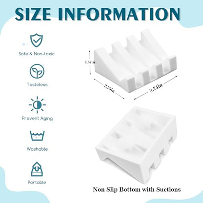 Soap Dish Holder for Shower with Suction Cup, Silicone Soap Holder & Saver Self-Draining Bar Soap Dish Keeps Soap Dry for Bathroom, Kitchen, Bathtub, Extends Soap Life (White-2Pack) - color: White - 2 Pack