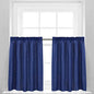 Valea Home Waffle Weave Textured Bathroom Window Curtains Water Repellent Short Curtains Window Covering Half Window Curtains Kitchen Tiers 36 inch Length, Navy Blue, Set of 2 - color: Navy Blue, size: 36"W x 36"L (Pack of 2)