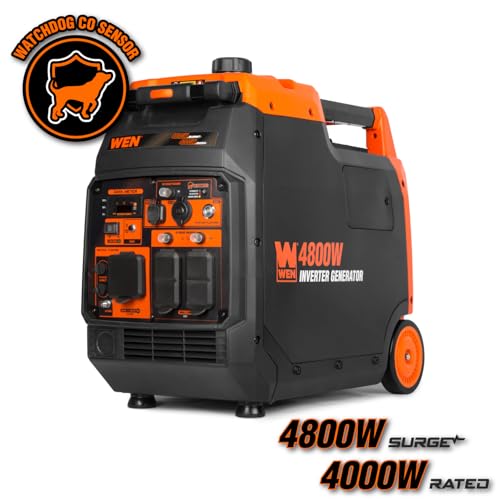 WEN 4800-Watt Portable Inverter Generator, Electric Start, RV-Ready, Quiet and Lightweight with Fuel Shut Off and CO Watchdog (56480iX) - style: Electric Start
