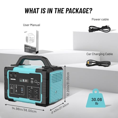 Portable Power Station 1800W (3600W Surge), 1024Wh LiFePO4 Solar Generator, 1.5H Fast Charging Home Battery Backup with 4 AC Outlets, Emergency Power Supply for Camping, RV, Off-Grid