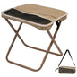 Foldable Camping Stool, Portable Collapsible Chair with Carry Bag, Ultralight Outdoor Folding Stool for Hiking Fishing, Hold Up to 265 Lbs,Khaki - color: Khaki