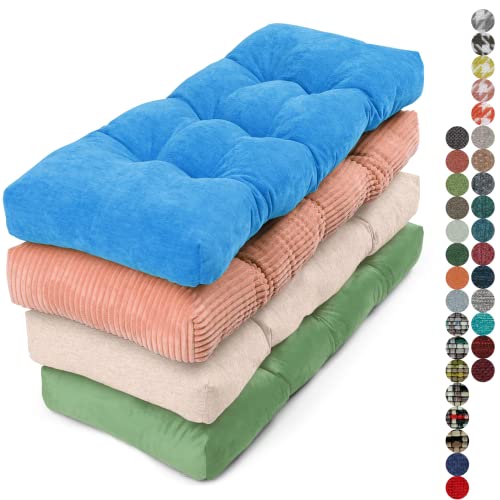 Custom Bench Cushion - Tufted Window Seat Cushion Indoor Outdoor Waterproof, Non-Slip Patio Furniture Pad for Mudroom Entryway Dining Banquette Piano, High-Rebound Foam - color: Custom, size: Custom