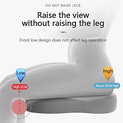 Car Seat Cushion Pillow, 3.9in Wedge Driver Seat Cushion for Driving, Memory Foam Car Booster Seat Cushion Pad for Truck, Office, Wheelchair,Blue - color: Blue