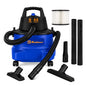 Koblenz WD-6 L212 Wet Dry Vacuum Cleaner, 6 Gallon, 4.5 PHP, 3-in-1 Suction & Blower, 16 ft Reach, Big Cleaner for Car, Shop Vacuum Wet and Dry, Swivel Casters, Black/Blue - size: 6 Gallon 4.5 HP