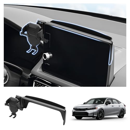 FIILINES Phone Holder for Honda Civic 2022-2026 (Fit 9" Touch Screen), Phone Mount with Dash Organizer for Civic Accessories, 360 Degree Rotation Dash Mount Cell-Phone Holder - size: For Civic 2022-2026
