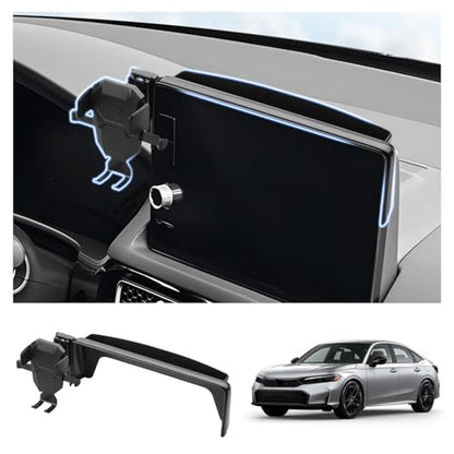 FIILINES Phone Holder for Honda Civic 2022-2026 (Fit 9" Touch Screen), Phone Mount with Dash Organizer for Civic Accessories, 360 Degree Rotation Dash Mount Cell-Phone Holder - size: For Civic 2022-2026