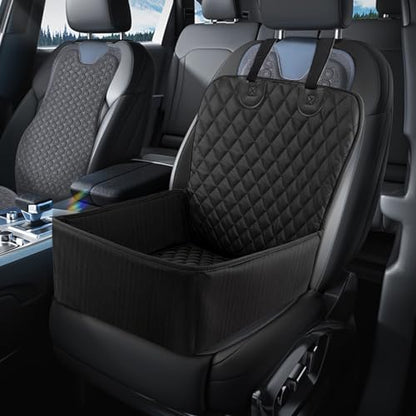 Pet Safety Car Seat Cushion, Adjustable Barrier Design, 50x41x24cm, Dog Cat Seat Protector Cushion Carrier Cover, Stable and Secure, for Car Trips SUV Travel Backseat Use