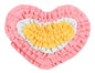 Ferret Cats Snuffle Mat Fleece Foraging Mats Interactive Feeding Toy Small Animal Rabbit Guinea Pig Rat Hamster Anti Slip Treat Dispenser Slow Feeder (Heart) - color: Heart