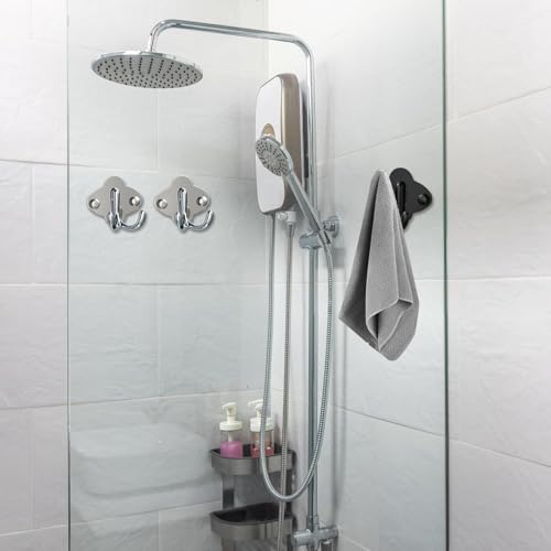 Multi Purpose Wall Mount Hooks Easy Installation Stainless Steel Hangers for Organizing Towels Utensils Clothes Space Saving Wall Hooks