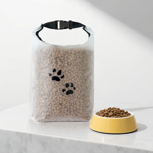 Dog Food Storage Bag with Roll-Top Closure, for Camping Trip, Dog Boarding, Food Grade, 14 Cups