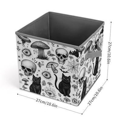 Halloween Themed Pattern Foldable Storage Box with Handle Organizer Containers for Home Office Clothes Office Supplies - color: style