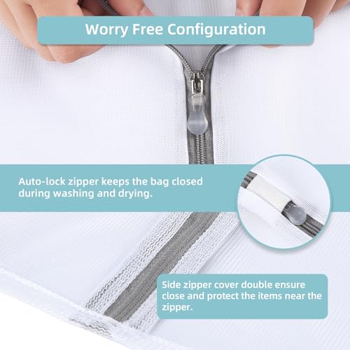 GOGOODA Mesh Laundry Bags for Delicates Durable Protective Wash Bags for Clothes, Multi-Size Washing Bag Set, 4PCS （2L,2XL） - size: 2L, 2XL