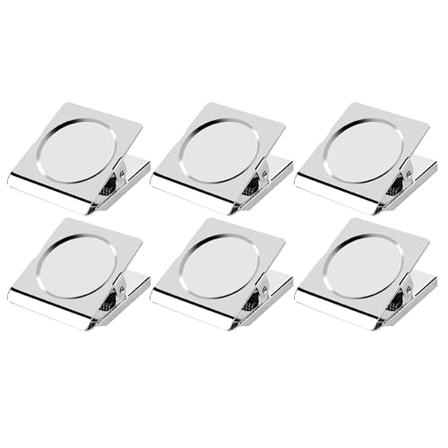 Magnetic Clips, 2.12 inches Heavy Duty Metal Magnet Clips for Hanging, 6 Pack Extra Strong Large Magnetic Clip for Whiteboard, Classroom, Office - size: 2.12"- 6 Pieces