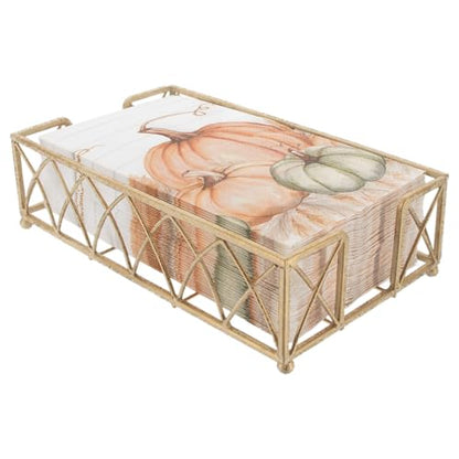 Boston International Arch Design Guest Towel Napkin Holder Caddy, 9 x 5.25-Inches, Antique White,BID58 - color: Antique White, size: 9 x 5.25-Inches