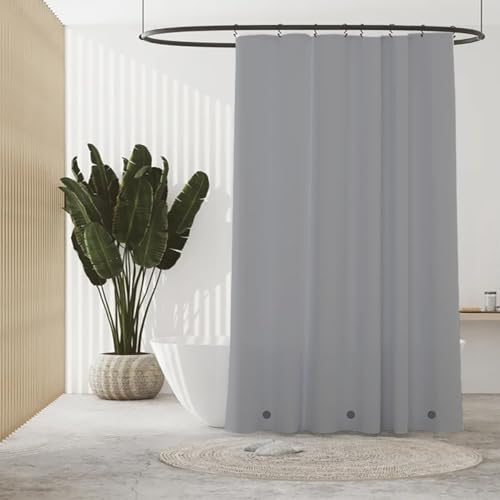 RV Grey Shower Liner,PEVA Shower Liner for Bathtubs Waterprooffor Campers Trailer Camping Bathroom Curtain 47W x64H Inches Grey - color: Grey, size: 47"W x 64"L (Pack of 1)