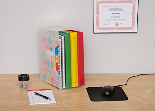 IRIS USA Medium Portable Desktop File Box with Open Top, Side Handles, Hanging File Folders, Tabs & Inserts, Letter Size, For Magazines Newspapers Mail Books Notebooks Binder Homework, Clear - size: 1 - Pack, style: Open Top Bin (M - Clear)