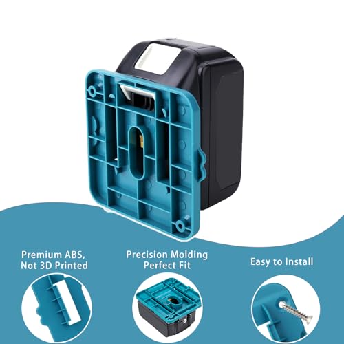 (5 Pack) Battery Holder Fit for Makita 18V Battery, Wall Mount Batteries Storage Organizer for Work Van, Shelf, Toolbox for BL1860 for BL1850 for BL1840 BL1830 BL1860 BL1850 BL1840