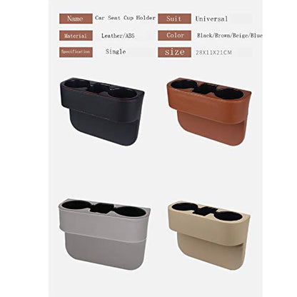 Car Seat Organizer Cup Drink Holders Multi Functional Gap Filler Storage Box Insert Organization Helps Reduce Distracted Driving&Holds Phone Mount Mug Bottle Cellphone (PUBD-Gray) - color: PUBD-Gray
