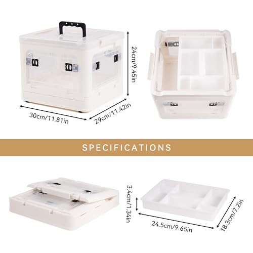 DOUKE 22qt Medicine Organizer Storage Box – Plastic First Aid Box Empty with Lid, Stackable Medical Container with Handle & Wheels, Sturdy BPA-Free Case with Tray for Medication & Supplies