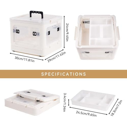 DOUKE 22qt Medicine Organizer Storage Box – Plastic First Aid Box Empty with Lid, Stackable Medical Container with Handle & Wheels, Sturdy BPA-Free Case with Tray for Medication & Supplies