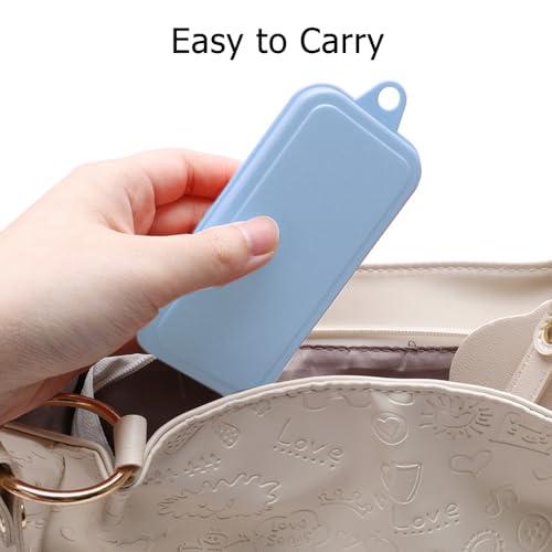 Ouliget Collapsible Reusable Utensils Set with Portable Case,Wheat Straw Utensils Include Spoon Knife Forks Chopsticks,Portable Cutlery for Travel Picnic Camping,2 Pieces
