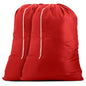 Handy Laundry Nylon XL - Large Capacity with Locking Drawstring, Machine Washable, Fits Laundry Baskets or Hampers, Holds 3 Loads of Clothes - Red (Pack of 2) - color: Red