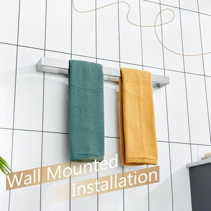 KOKOSIRI Towel Bar Brushed Nickel Bath Towel Hanger Holder 24-Inch Kitchen Rack Stainless Steel for Bathroom Hardware Wall Mount, 1 Pack B4008BR-L24 - color: Brushed Nickel, size: 24-Inch