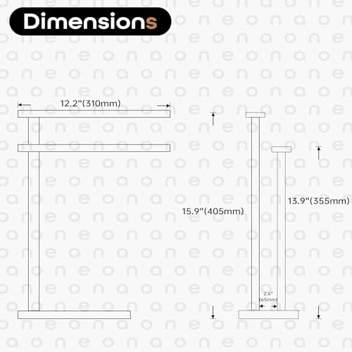 Hand Towel Bars for Bathroom Vanity Countertop 2-Tier Towel Rack Holders Stand with Heavy Marble Base Thicken Steady, Brushed Gold Stainless Steel AN7003GD - color: Brushed Gold, size: 2-Bar