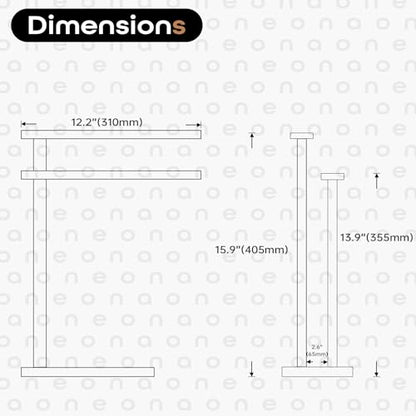 Hand Towel Bars for Bathroom Vanity Countertop 2-Tier Towel Rack Holders Stand with Heavy Marble Base Thicken Steady, Brushed Gold Stainless Steel AN7003GD - color: Brushed Gold, size: 2-Bar