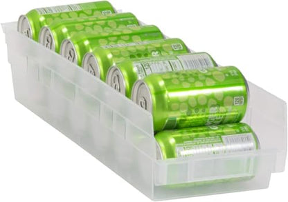 Akro-Mils 30138 Plastic Shelf Bins, Heavy Duty Storage Bins for Garage, Closet, and Drawer Organization, 18" x 6-1/2" x 4", Clear, 12-Pack - color: Clear