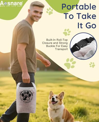 Pet Food Storage Bag for Travel - Transparent Leak-Proof Dog Food Container with Roll-Top Closure, Keeps Kibble Fresh for Camping Trip, Dog Boarding, Weekend Getaways (14 Cups+bowl) - size: 14 Cups+bowl