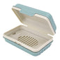 Leakproof Travel Soap Case with Lid and Removable Drain Tray - Portable Bar Soap Holder for Travel, Camping, Gym, Outdoor Use - Fits Most Standard Soaps - Made of Durable PP Plastic - color: Blue