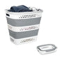 Large Collapsible Laundry Baskets for Dirty Clothes, Plastic Laundry Hamper for Dorm Bedroom Blankets, 43L Foldable Clothes Hamper for Laundry, Space Saving Pop-Up Storage Container/Organizer